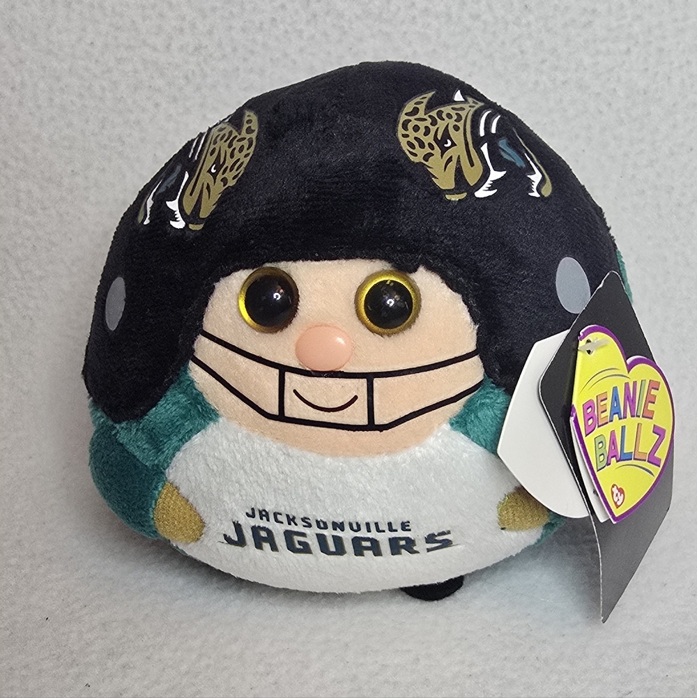 NFL Jaguars Beanie Ballz Plush with Black and Teal